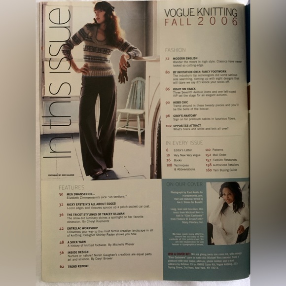VOGUE Knitting International Knit Patterns Magazine Kristin Nicholas Fancy Socks - Picture 3 of 17